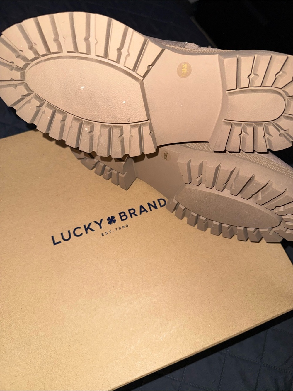 Lucky Brand Blush Pink Leather Ankle Booties - Picture 2 of 3